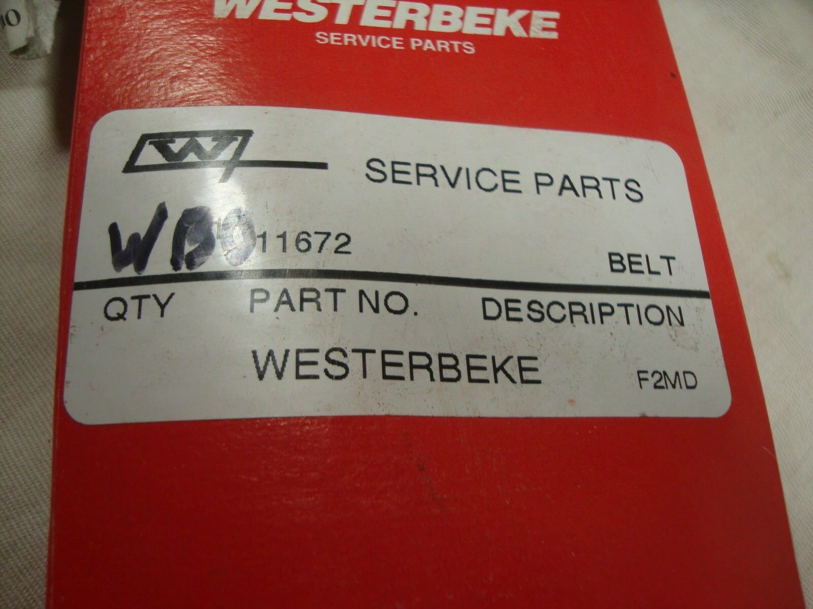 Genuine Westerbeke 11672 Alternator Belt 12.0 15.0 BTDA BTDB 16.0 20.0 WTA - Fresh Stock Dated February 2026