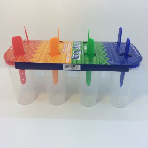 New Ice Pop Tray BPA Free 2 Pack Lot DIY Freeze Juice Fruit Yogurt Pudding Snack - Fresh Stock Dated February 2026
