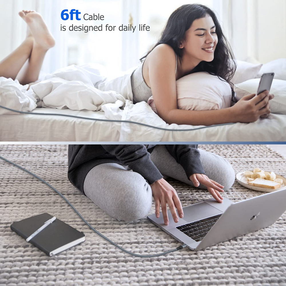 USB C to C Cable 6ft 60w, 3Pack C Cable, PD Type C Charging Cable... - Fresh Stock Dated February 2026