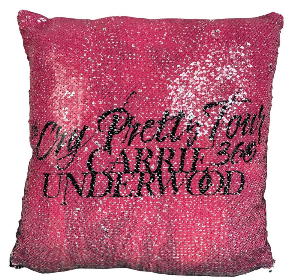 Carrie Underwood THE CRY PRETTY TOUR 360 Flip Sequin Pillow New - Fresh Stock Dated February 2026