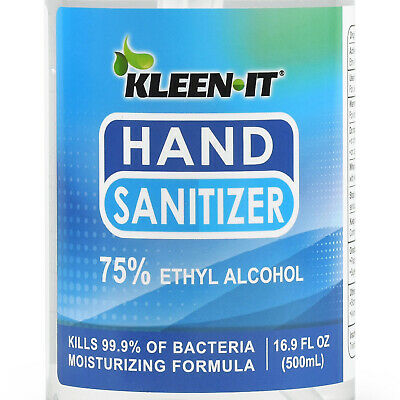 [6-PACK] Kleen-IT Advanced 75% Alcohol Ethyl Gel CDC FDA Sanitizer 16.9 oz x 6 - Fresh Stock Dated February 2026