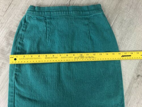 Vintage 80s Skirt “Best Company” Green Teal Jean Dress Made Canada Womens Size 5 - Fresh Stock Dated February 2026