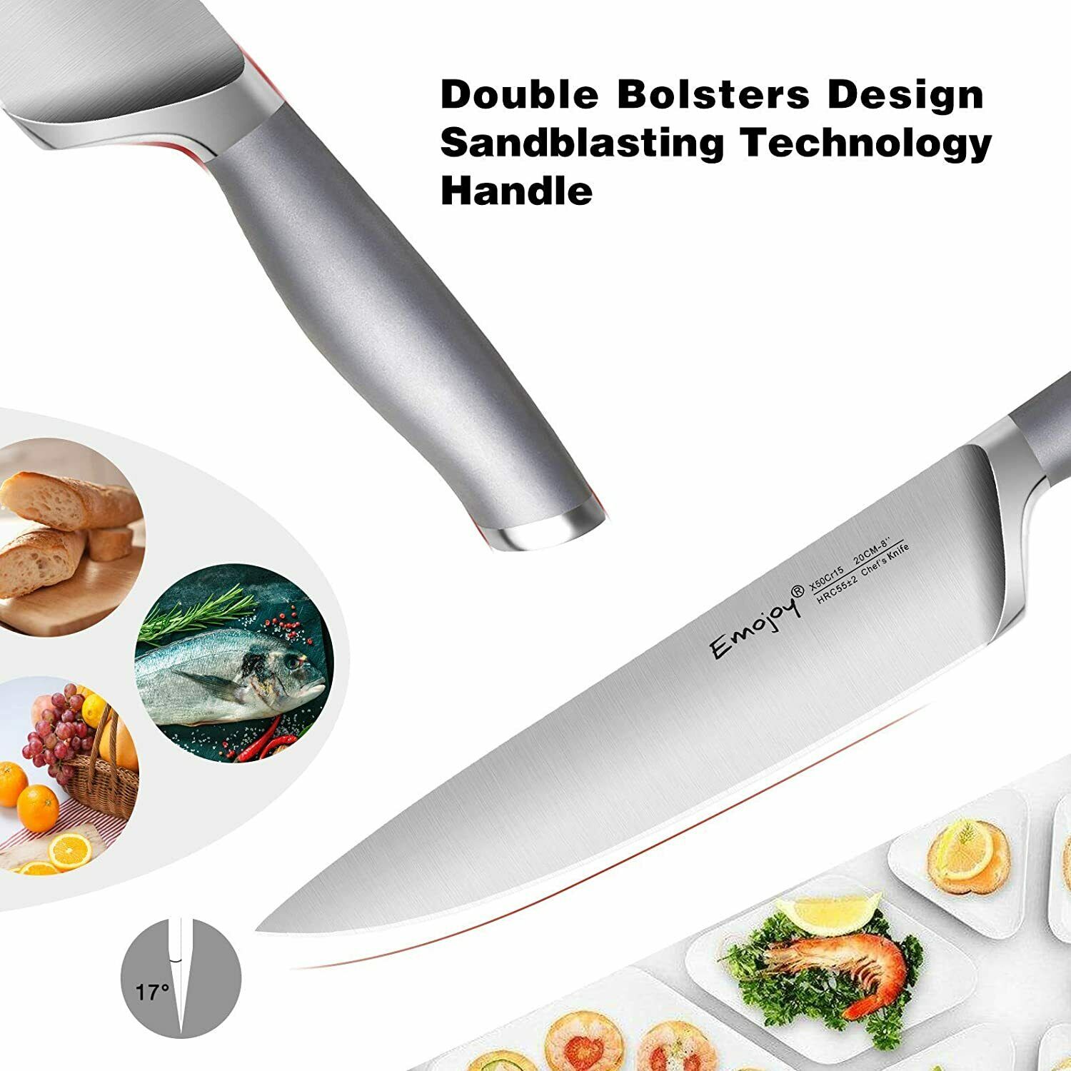 Knife Set Sharp Stainless Steel Professional Chef Cutlery Steak Kitchen Knives - Fresh Stock Dated December 2025