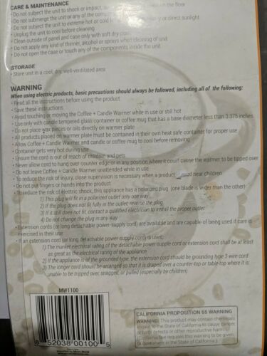 Imperial Home Desktop Coffee & Candle Warmer - No Flame, No Smoke - Sealed! - Fresh Stock Dated December 2025