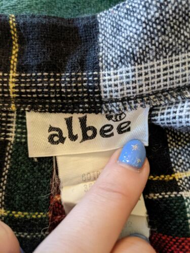 Vintage ALBEE Made in USA PLAID WOOL Button Up MAXI Skirt PREPPY COTTAGECORE - Fresh Stock Dated February 2026