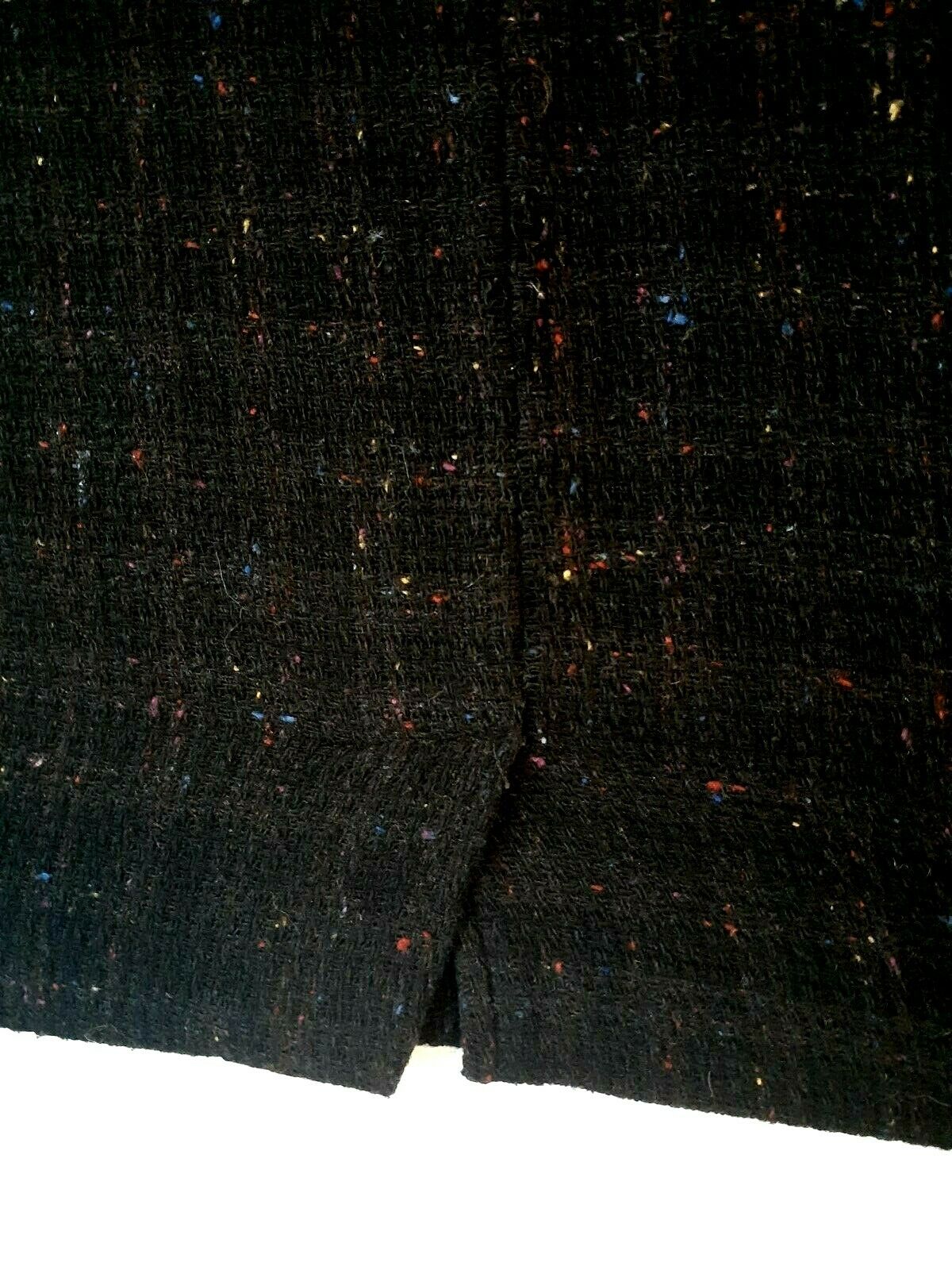 Vintage 90's Black Multi Tweed Mini Skirt - Wool Blend - Size 9 - Star C.C.C - Fresh Stock Dated February 2026