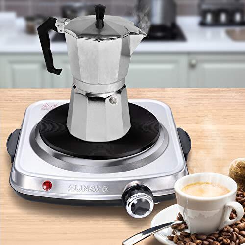 1500W Hot Plates for Cooking, Electric Single Burner with Handles,6 Power Levels - Fresh Stock Dated December 2025