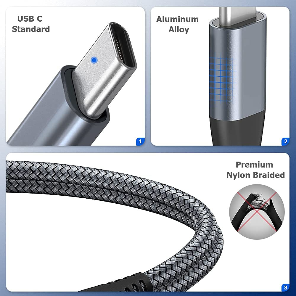 USB C to C Cable 6ft 60w, 3Pack C Cable, PD Type C Charging Cable... - Fresh Stock Dated February 2026