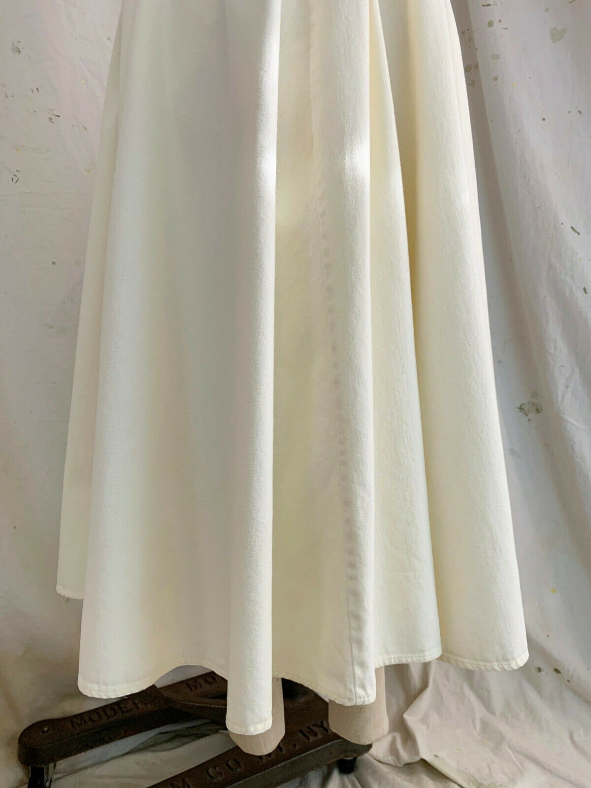 VTG 80s JIMMY'Z PaperBag Waist Cream Cotton Skirt sz S - M RARE / Surf Skate USA - Fresh Stock Dated February 2026