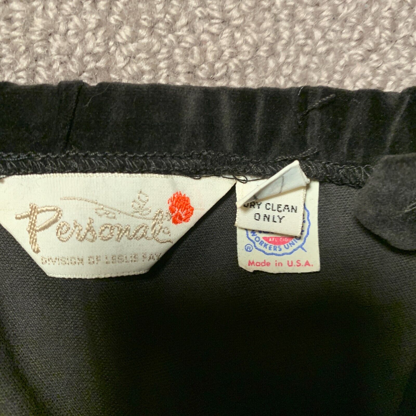 Vintage Personal Womens Skirt Size M Black Long Slit Velvet Feel - Fresh Stock Dated March 2026