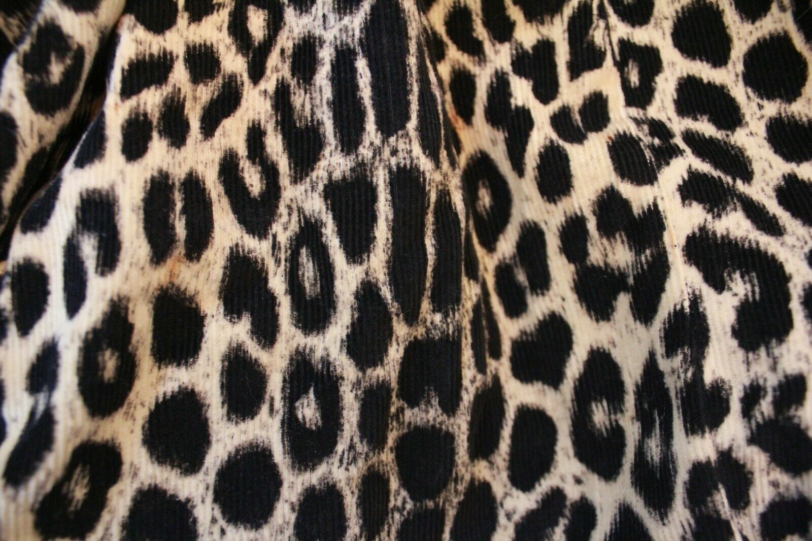 Vintage 50s Rockabilly Handmade Circle Skirt Corduroy Leopard Animal Print - Fresh Stock Dated December 2025