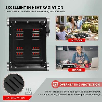 VIVOHOME 1500W Portable Electric Hot Plate with Dia. 7.4 Inch Cast-iron Plate - Fresh Stock Dated February 2026