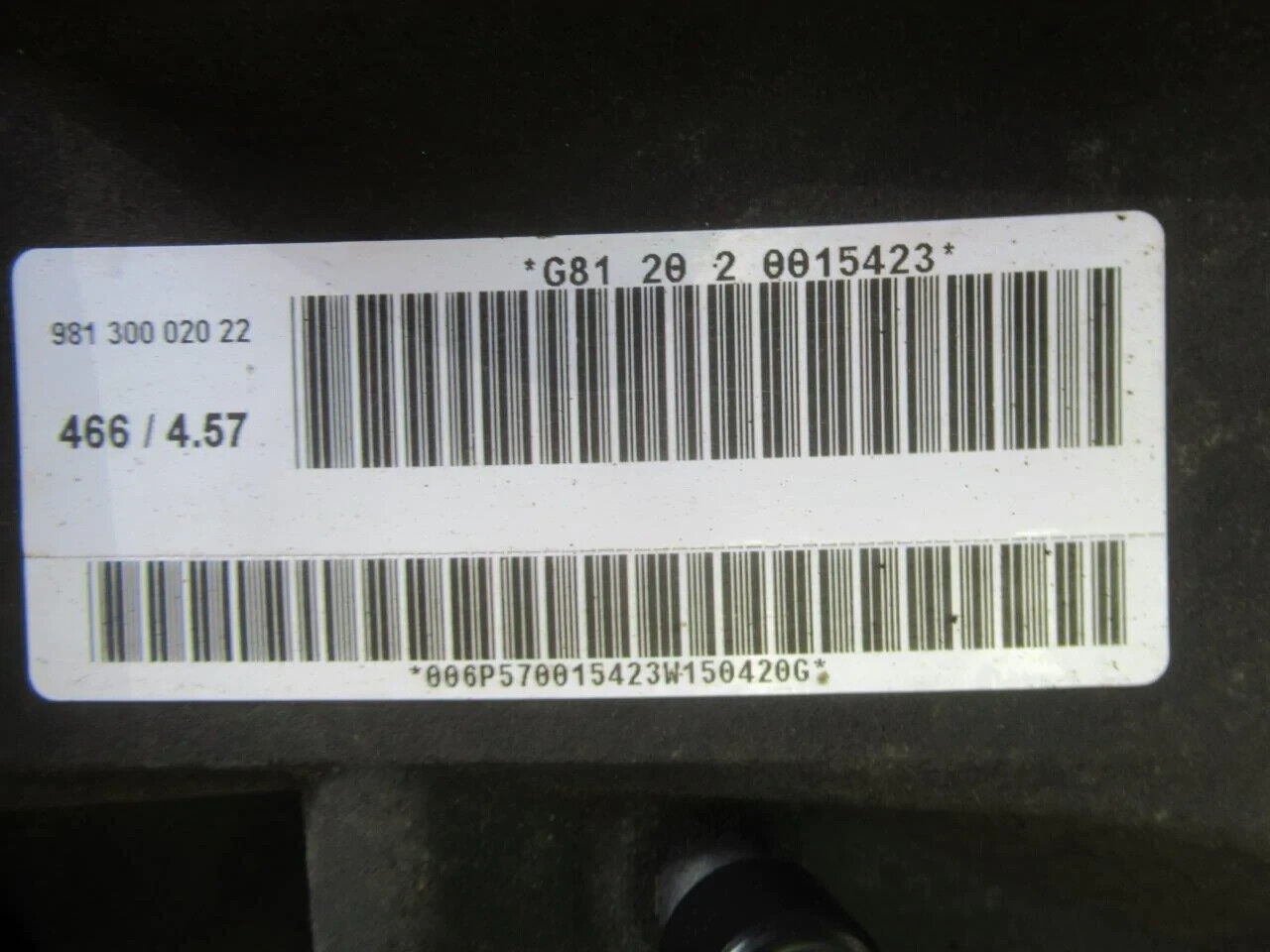 15 Cayman GTS RWD Porsche 981 TRANSMISSION GEARBOX G8120 G81.20 108,881 - Fresh Stock Dated February 2026