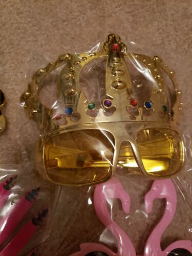 Lot of 12 of Party Fancy Dress Funny Sunglasses brand new with single clear bags - Fresh Stock Dated February 2026