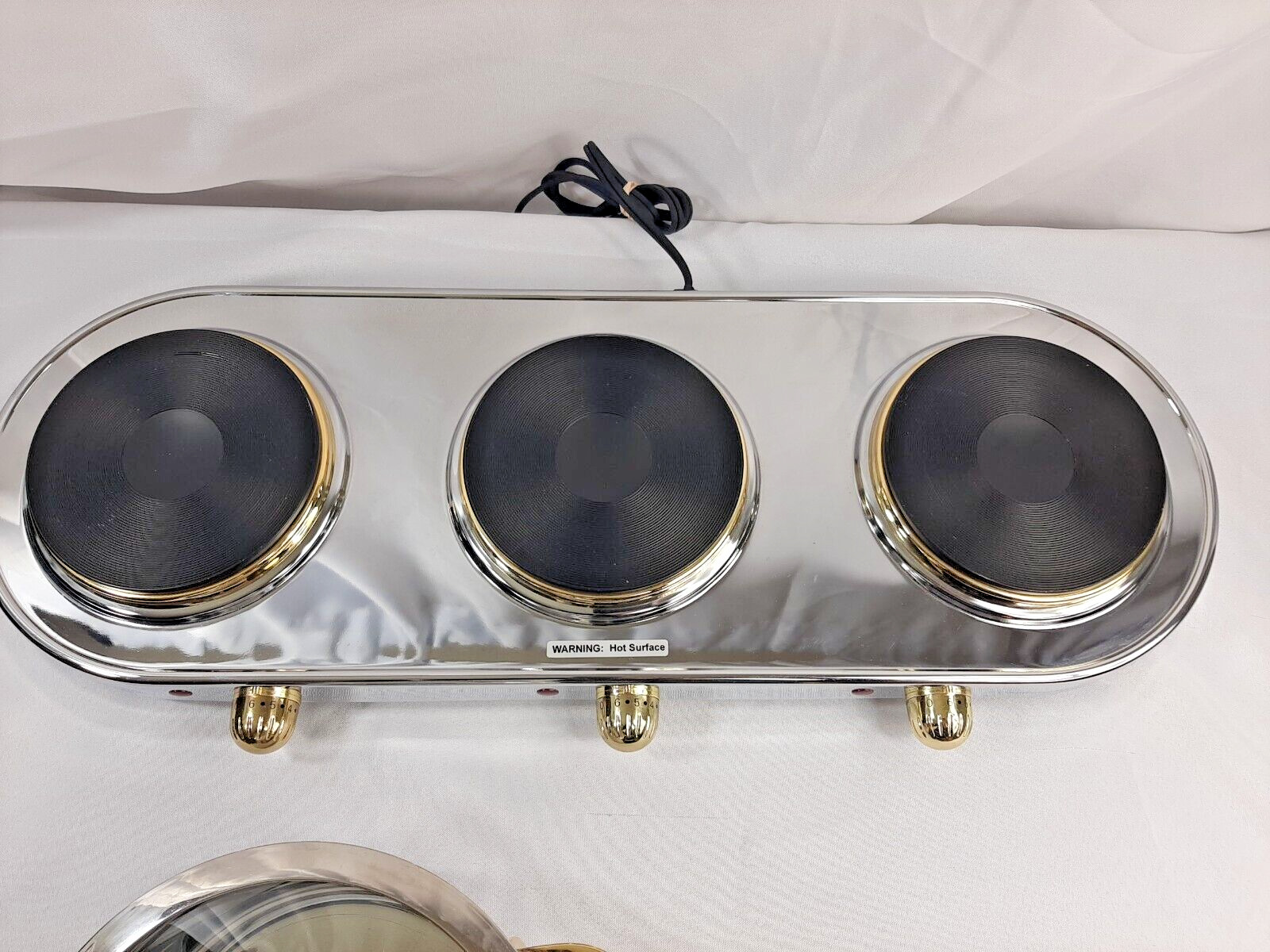 Cuisine Cookware Command Performance Gold MK-337 Triple Burner with 3 Qt Pot - Fresh Stock Dated February 2026