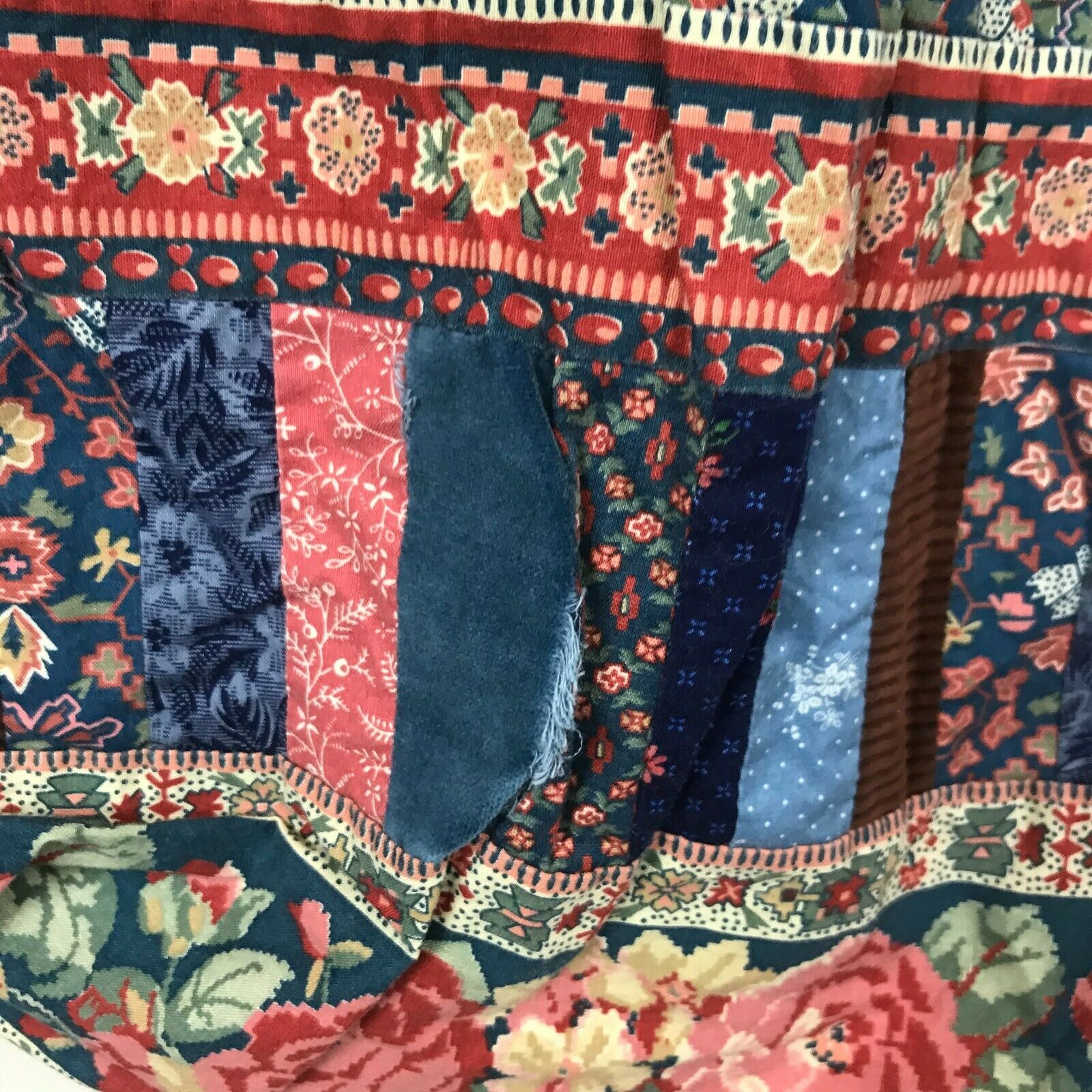 Vintage 70's SUTTLES AND SEAWINDS Women's Skirt FLORAL Wrap Patchwork Canada Y13 - Fresh Stock Dated March 2026