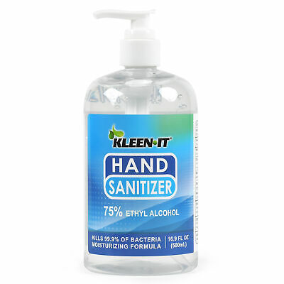 [6-PACK] Kleen-IT Advanced 75% Alcohol Ethyl Gel CDC FDA Sanitizer 16.9 oz x 6 - Fresh Stock Dated February 2026