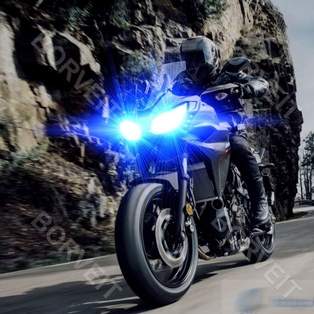 2x H4 80W Bulbs Ice Blue 8000K Headlight For Yamaha YZF R1 2001 2002 2003 YZF-R1 - Fresh Stock Dated February 2026