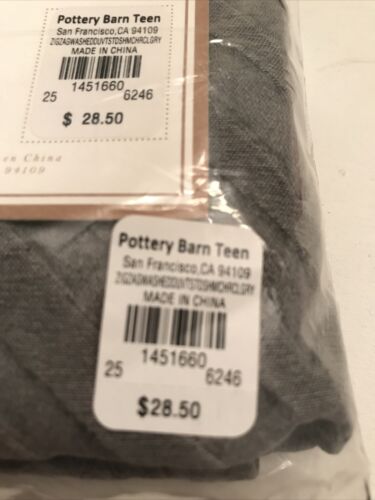 pottery barn teen zig zag sham grey new - Fresh Stock Dated December 2025