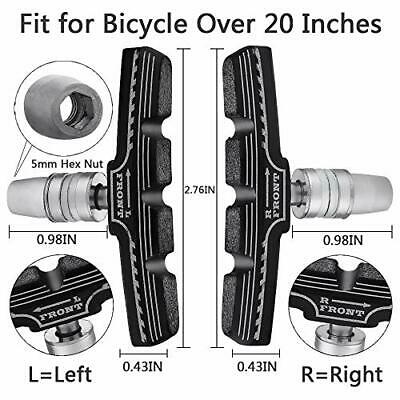 4pcs Premium Bike Brake Pads, Mountain & Road Bicycle V-Brake Pad Blocks Kit - Fresh Stock Dated February 2026