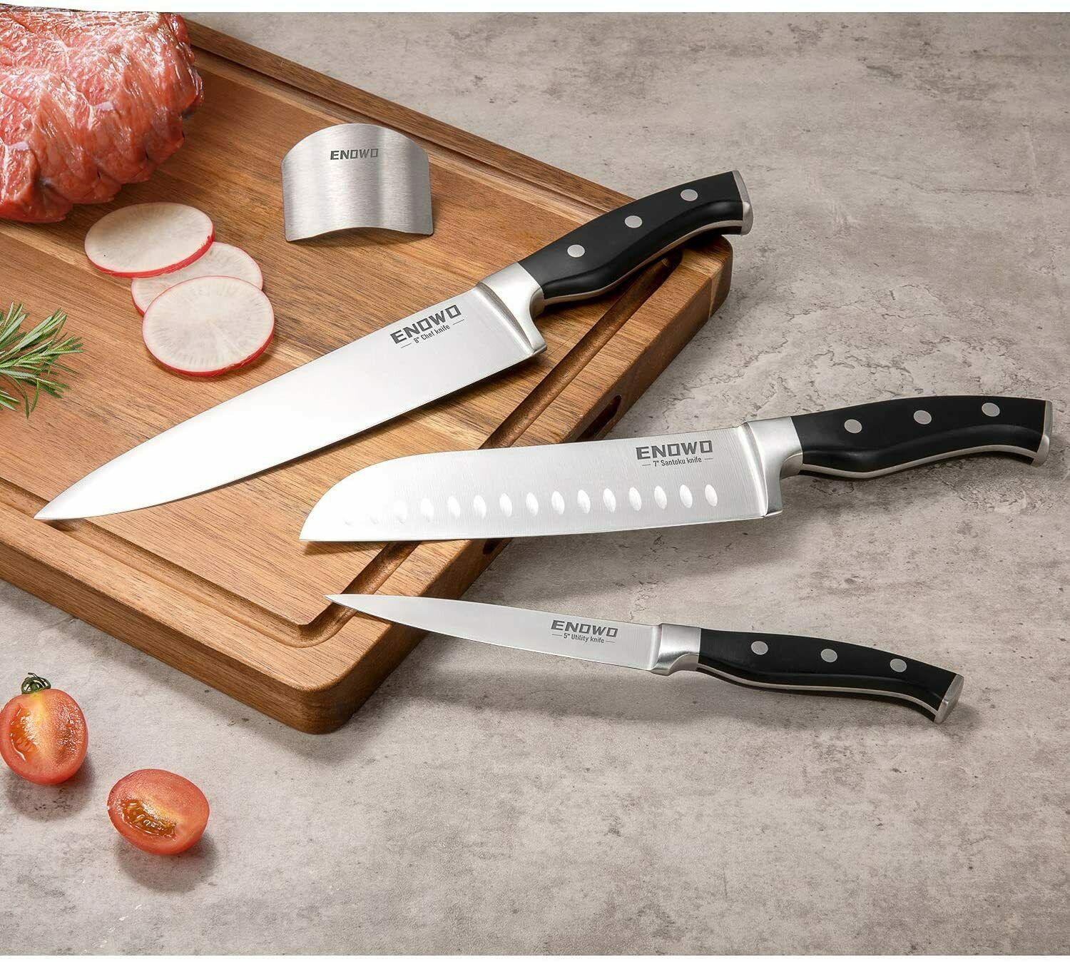 Chef Knife Ultra Sharp Kitchen Knife Set 3 PCS,Premium German Stainless Steel - Fresh Stock Dated December 2025