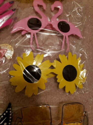 Lot of 12 of Party Fancy Dress Funny Sunglasses brand new with single clear bags - Fresh Stock Dated February 2026