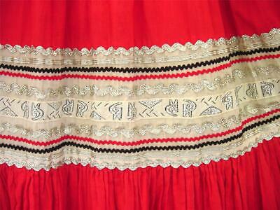 Vtg 1950s Mexican Red Silver Black 72