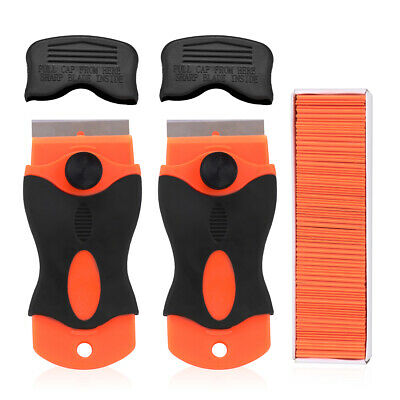 100 pack Plastic Razor Blades Razor Scraper Double Edged Sticker Removal Tool - Fresh Stock Dated December 2025