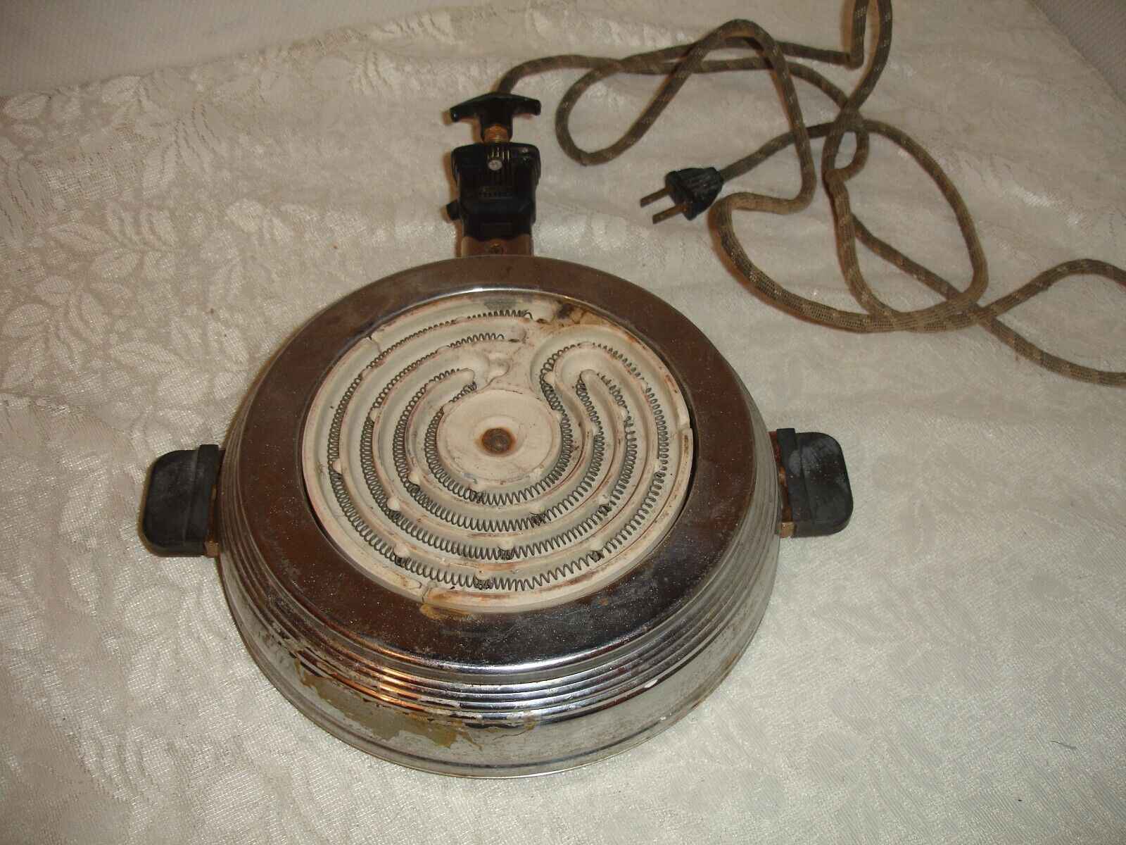 Vintage Kenmore Electric Hot Plate 303.6772 Cloth Cords WORKS - Fresh Stock Dated February 2026