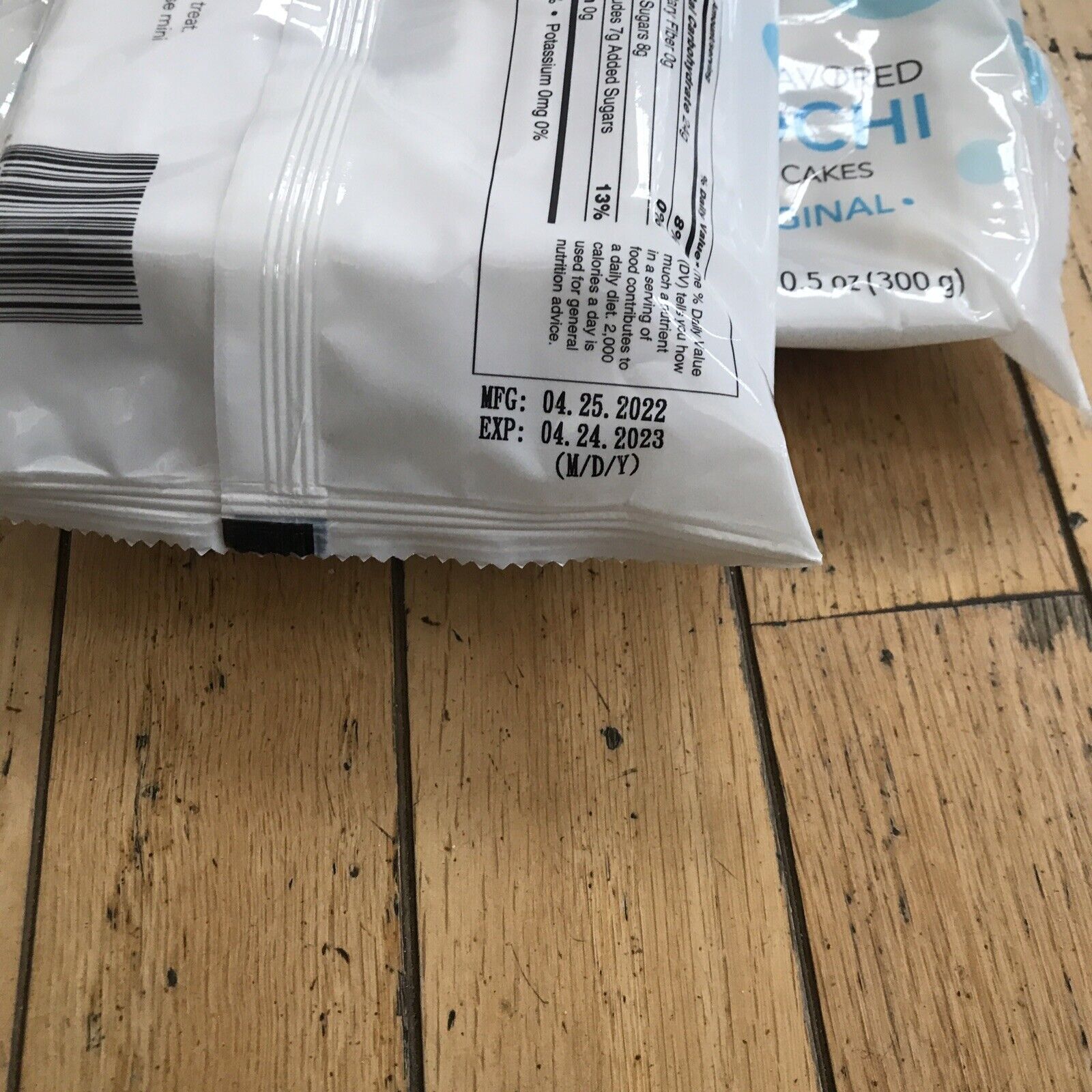 2 Packs Tea Zone Mini Flavored Mochi Rice Cakes Original 10.5 oz Each Pack - Fresh Stock Dated February 2026