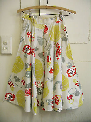 vintage 50's BOBBIE BROOKS circle skirt vegetable print great colors - Fresh Stock Dated February 2026