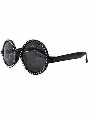 Stars Round Black Sunglasses Glasses Bootsy Collins Elton John Singer Funk Rock - Fresh Stock Dated December 2025