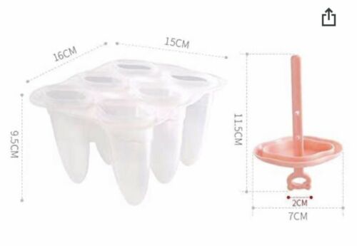 New Set Of 3 Silicone Popsicle Molds With 6 Cavity BPA Free - Fresh Stock Dated December 2025