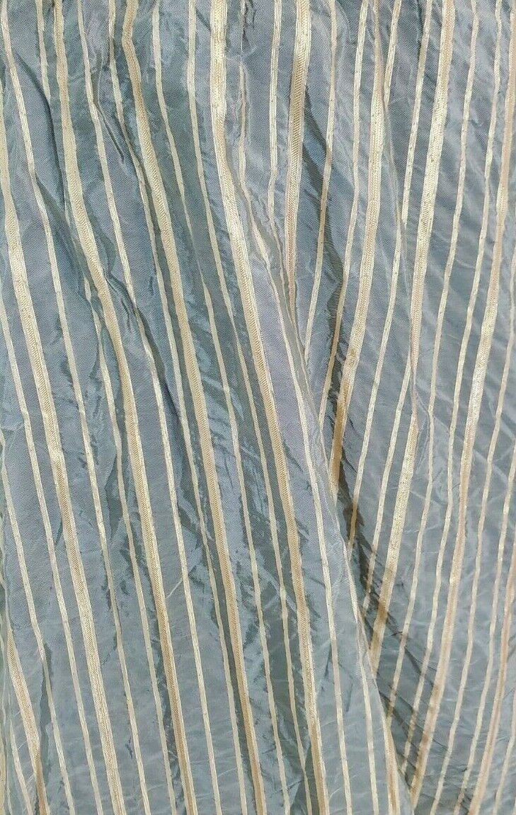 Authentic Vintage 1950s Homemade Metallic Gray Taffeta Skirt w/ Crinoline Size S - Fresh Stock Dated March 2026