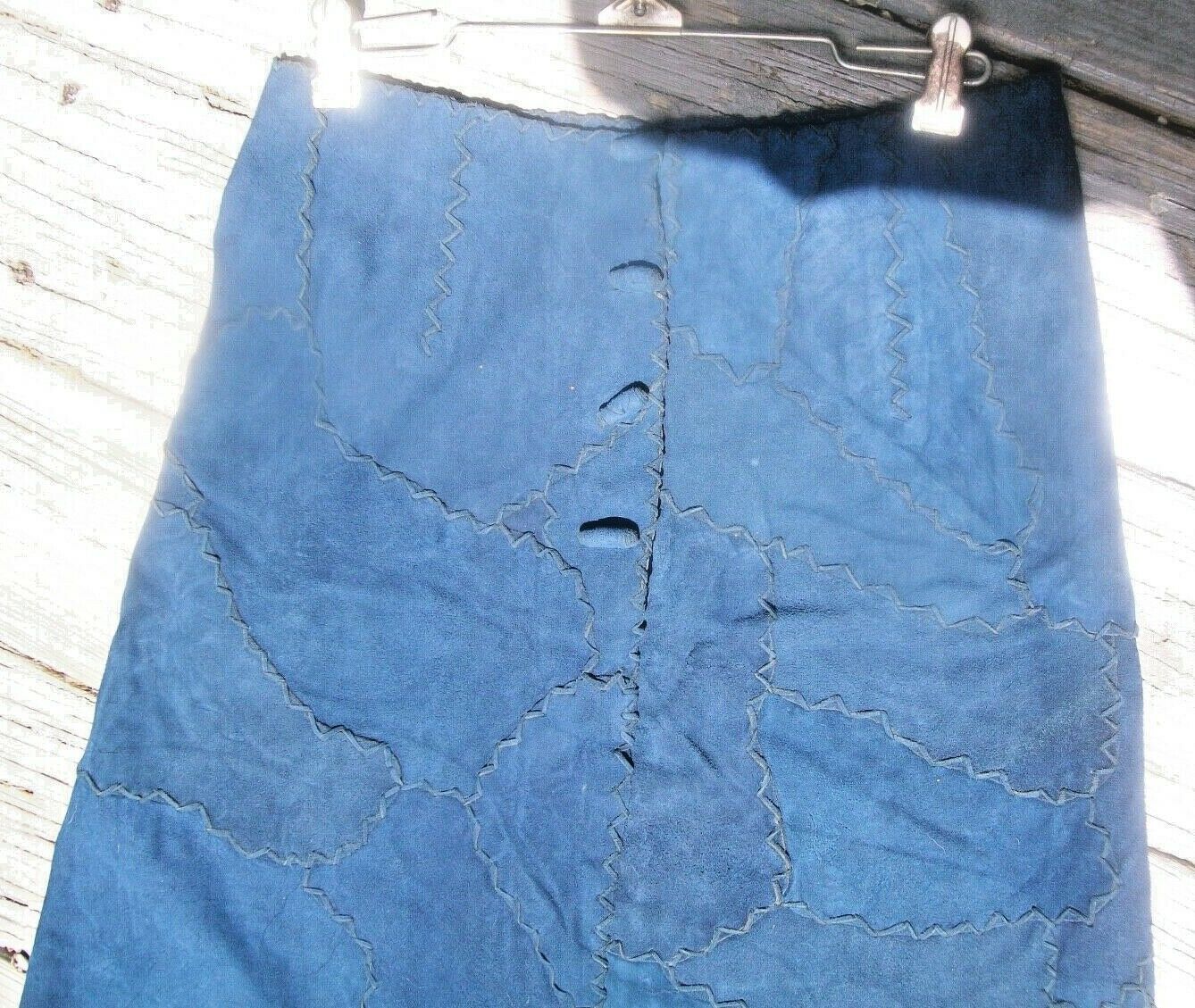 Leather Skirt Hippie Western Boho Mexico ropa de piel NOS c.1970's vintage - Fresh Stock Dated February 2026