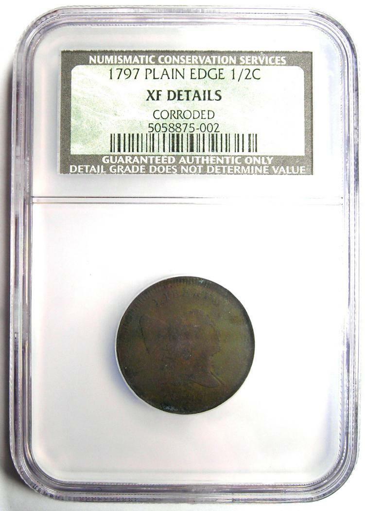 1797 Liberty Cap Flowing Hair Half Cent 1/2C - NGC XF Detail (NCS) - Rare Coin! - Fresh Stock Dated February 2026