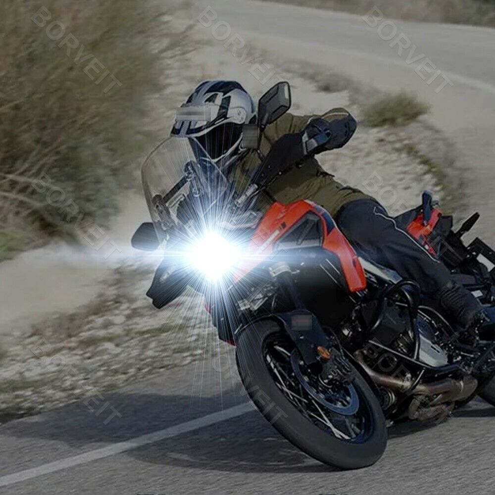 2x H7 6000K White LED Headlight Bulbs Kit For Kawasaki Ninja 650R 2006-2020 - Fresh Stock Dated February 2026