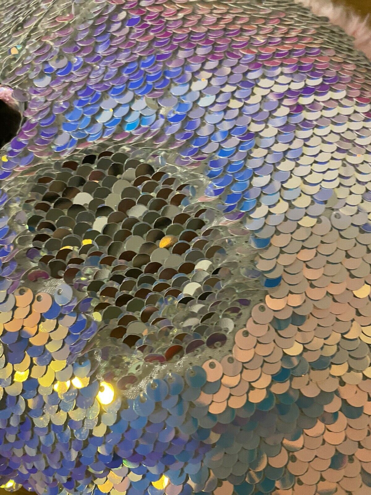 18 inches White and pink unicorn Iridescent sequin pillow - Fresh Stock Dated February 2026