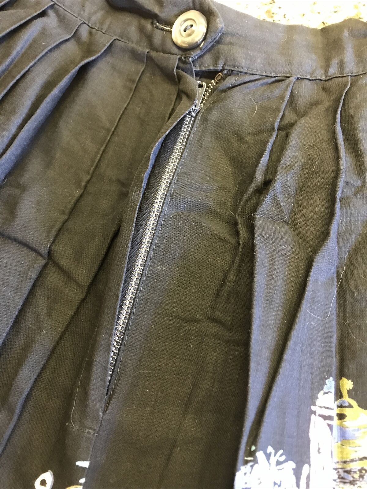 1950s Novelty Print Full Skirt Arabian Nights Village Pink Turquoise Black - Fresh Stock Dated March 2026