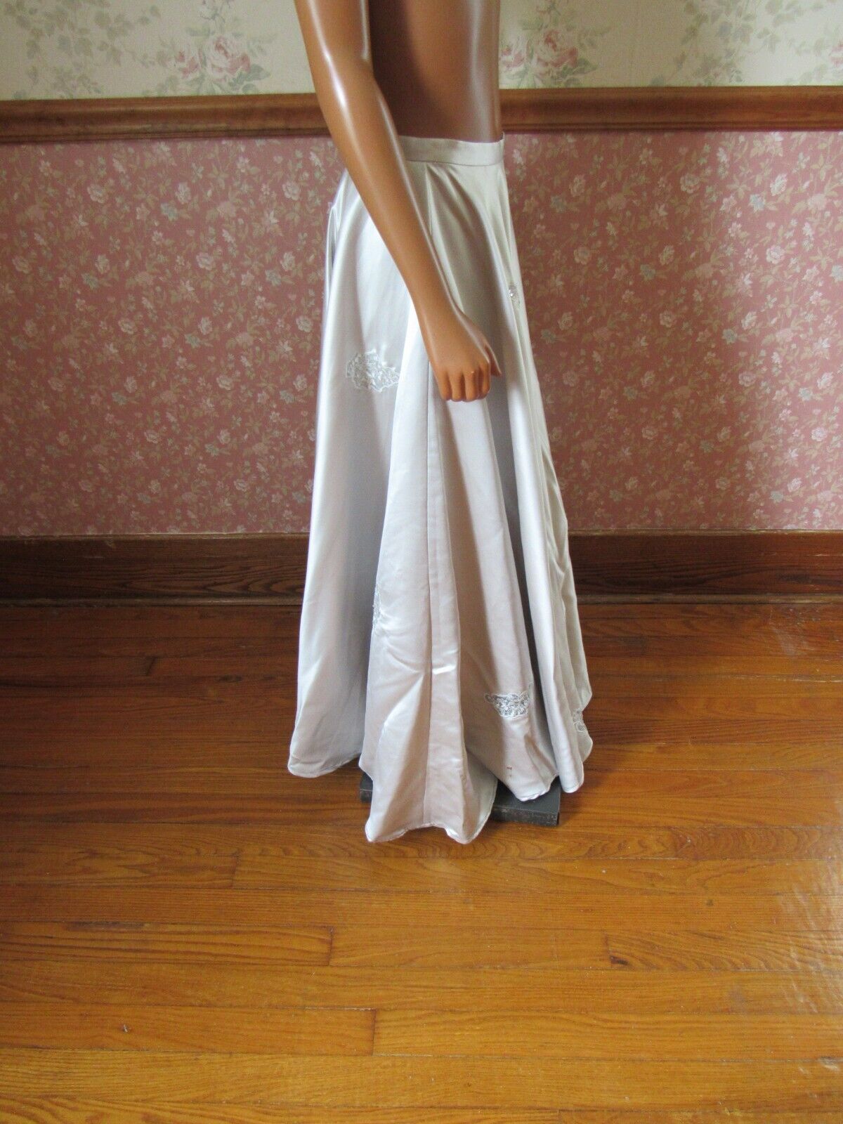 Vintage Women's Rimini Full Length Circle Skirt Silver Sequin Hong Kong Size 6 - Fresh Stock Dated March 2026