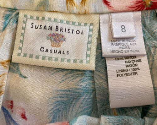 Susan Bristol Button Front Maxi Skirt Tropical Print Size 8 Preowned - Fresh Stock Dated February 2026
