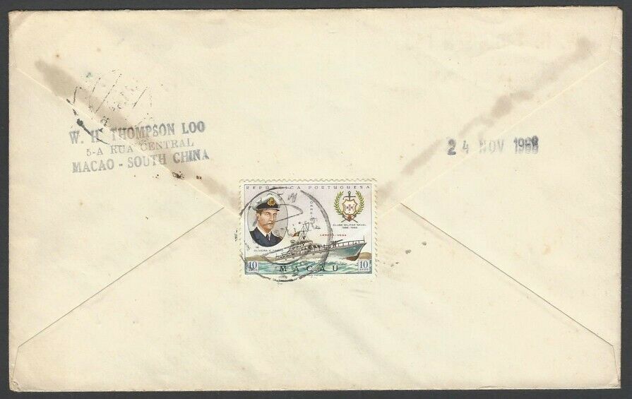 Macau 1968 cover to Tasmania, Australia - Fresh Stock Dated February 2026