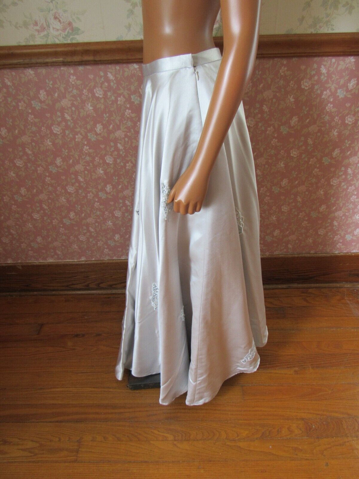 Vintage Women's Rimini Full Length Circle Skirt Silver Sequin Hong Kong Size 6 - Fresh Stock Dated March 2026