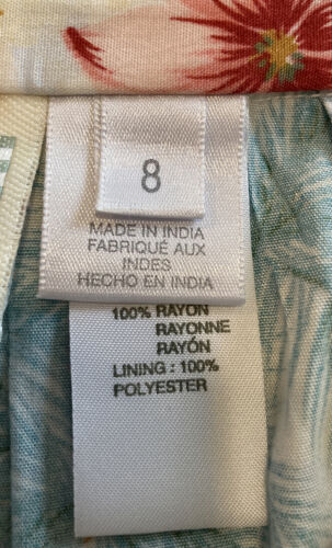 Susan Bristol Button Front Maxi Skirt Tropical Print Size 8 Preowned - Fresh Stock Dated February 2026