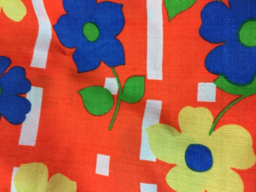 60s Womens Orange Floral Multi Colored Acetate Groovy Maxi Retro Skirt Vintage - Fresh Stock Dated February 2026