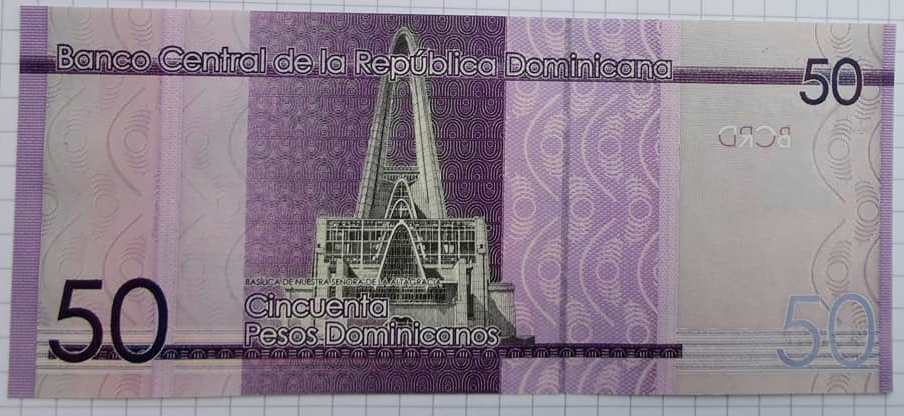 DOMINICAN REPUBLIC 50 PESOS DOMINICANOS 2015 P 189b UNC LOW SN - Fresh Stock Dated February 2026