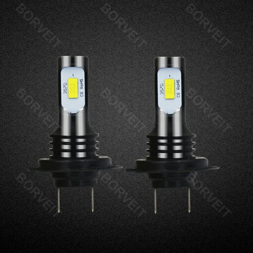 2x H7 6000K White LED Headlight Bulbs Kit For Kawasaki Ninja 650R 2006-2020 - Fresh Stock Dated February 2026