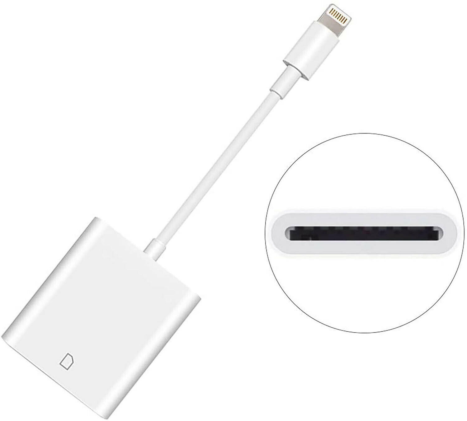 Lightning Apple Ipad Iphone Tail Adapter Upgraded USB 2.0 SD Card Camera Reader - Fresh Stock Dated February 2026