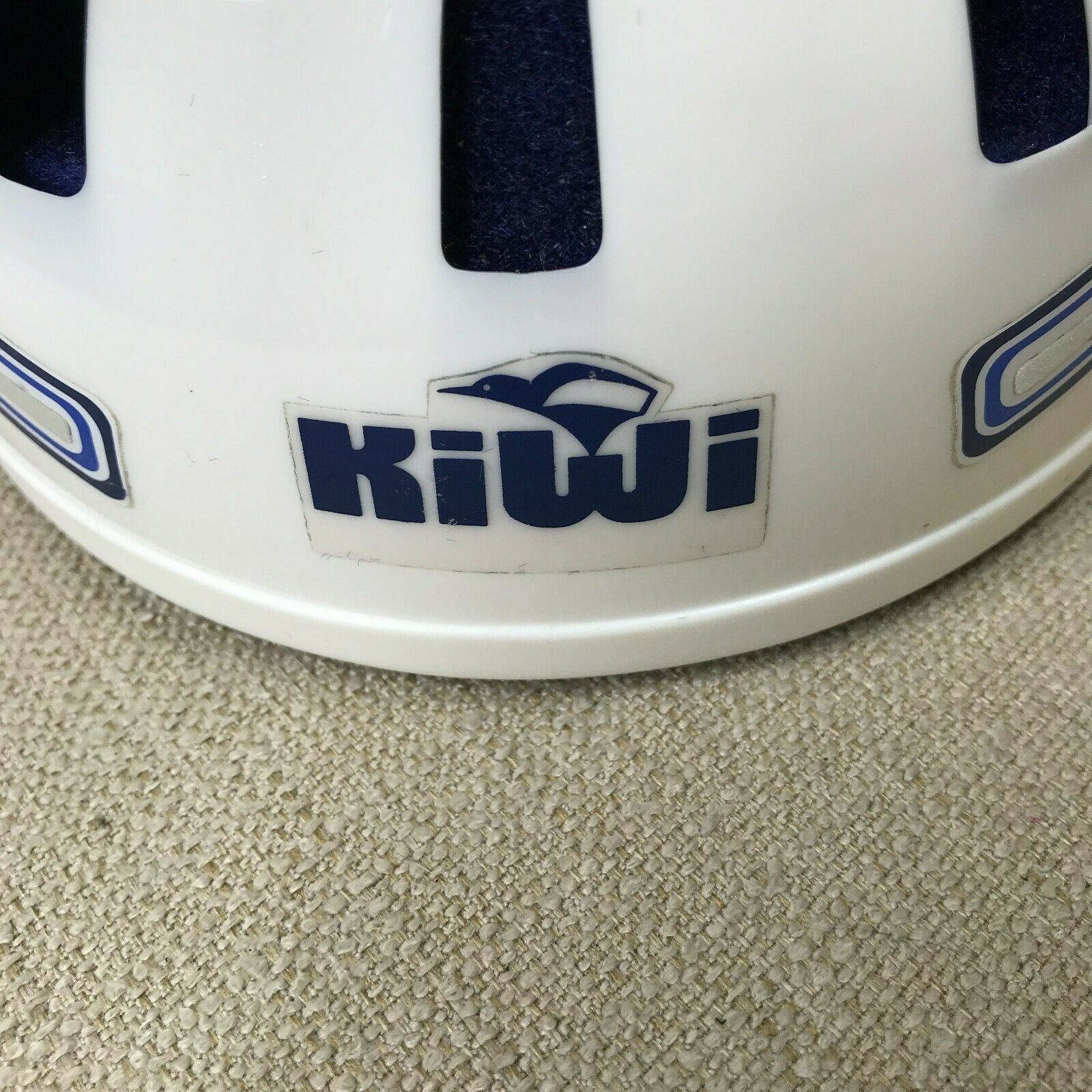 Vintage Kiwi K2 Bike Bicycle Helmet Swiss Made Size L White, with Box - Fresh Stock Dated December 2025