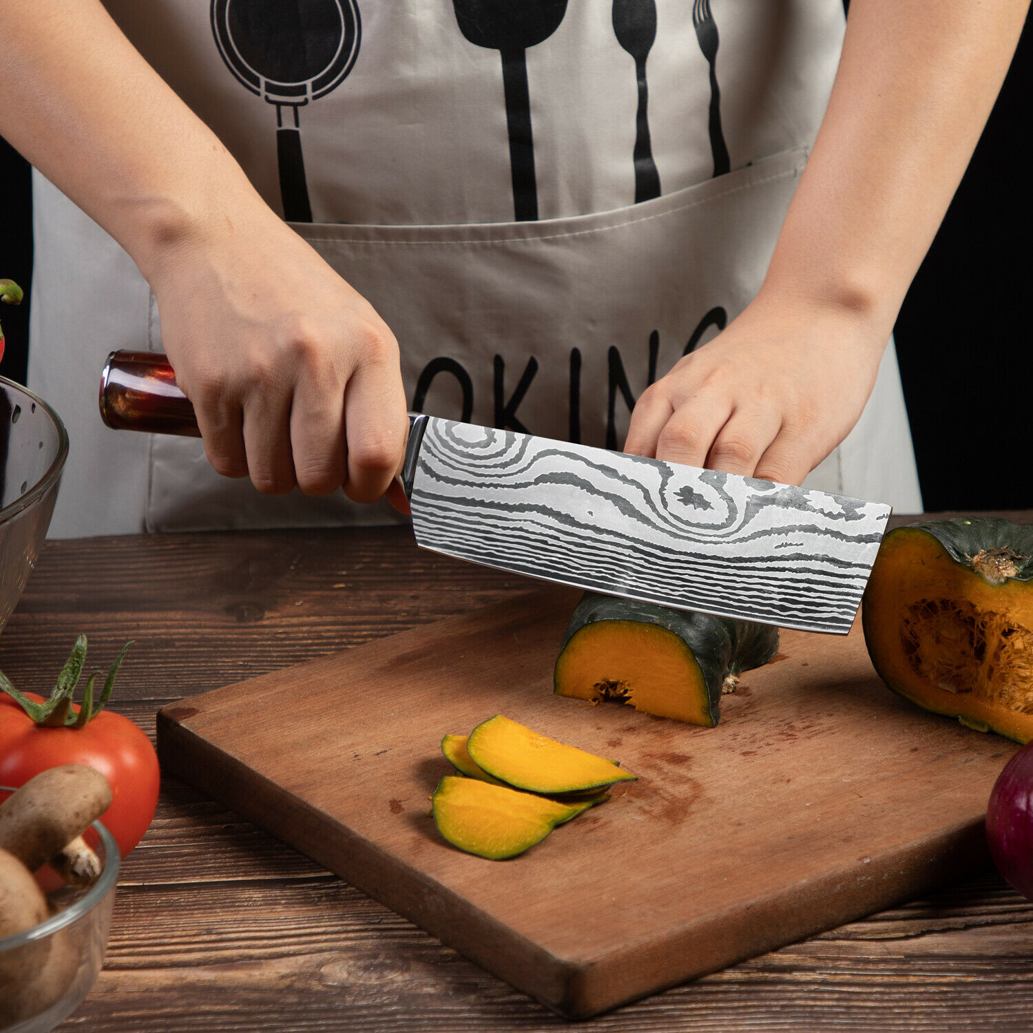 1-8Pcs Kitchen Knife Set Carbon Steel Cleaver Fish Vegetable Chef Utility Knives - Fresh Stock Dated December 2025